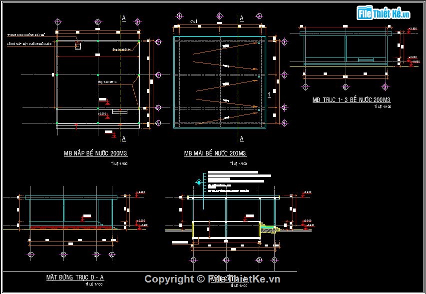 Bể nước ngầm 200m3,Bể nước ngầm,Bể nước ngầm 50m3